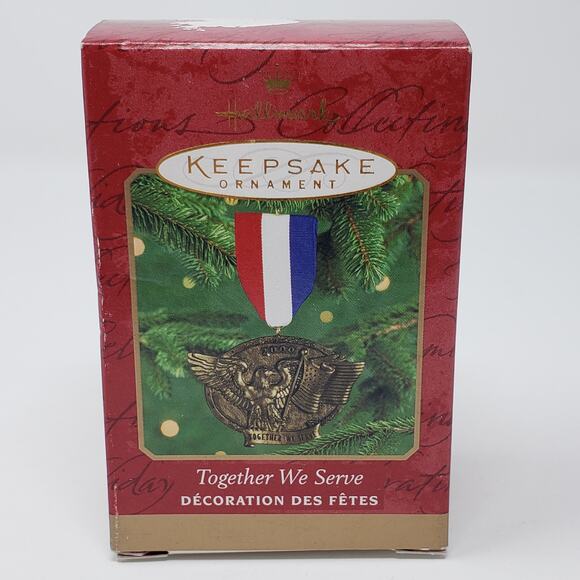 2000 Hallmark Together We Serve Handcrafted Keepsake Christmas Holiday Ornament - Picture 1 of 10